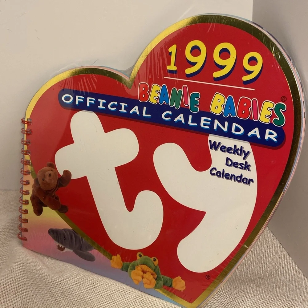 Vintage Ty Beanie Babies 1999 Official Desktop Weekly desk Calendar spiral book